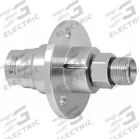 MOSMATIC Rotary Union: Straight, Nickel-Plated C38500 Brass, 1 Passages, 3/8 in Rotating Shaft, Air (MPN 38.163). Key specifications — Maximum Speed: 2000 RPM; Brand: MOSMATIC; Seal Material: Ceramic.