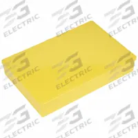 FLAMBEAU Compartment Box: 12 3/4 in x 8 1/2 in x 2 1/8 in, Yellow, 12 Compartments, 0 Adj Dividers (MPN M812). Key specifications — ESD Conductive: Not Electrostatic Discharge Conductive; Color: Yellow; Compartment WxD: (12) 2-1/16 in x 4-3/16 in; Brand: FLAMBEAU; Material: Plastic.