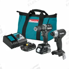 MAKITA Brushless Sub-Compact 2pcs Combo Kit: 18 V DC Volt, Battery Included, 1 Chargers Included (MPN CX205RB)