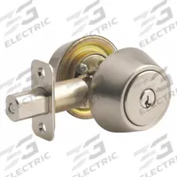 YALE RESIDENTIAL Deadbolt Lock: Cylindrical, 1 3/8 in Door Thick - Max, Nickel (MPN D982N01). Key specifications — ADA Compliant: No; Brand: YALE RESIDENTIAL; Cylinder Core Type: Conventional Core Cylinder; Finish: Satin Nickel-Plated, Clear Coated; Keyway Type: Kwikset KW1; Visual Indicator Message: No Message; Includes Core: Core Included; Ligature Resistance: Not Ligature-Resistant.