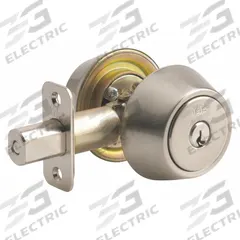 YALE RESIDENTIAL Deadbolt Lock: Cylindrical, 1 3/8 in Door Thick - Max, Nickel (MPN D982N01). Key specifications — ADA Compliant: No; Brand: YALE RESIDENTIAL; Cylinder Core Type: Conventional Core Cylinder; Finish: Satin Nickel-Plated, Clear Coated; Keyway Type: Kwikset KW1; Visual Indicator Message: No Message; Includes Core: Core Included; Ligature Resistance: Not Ligature-Resistant.