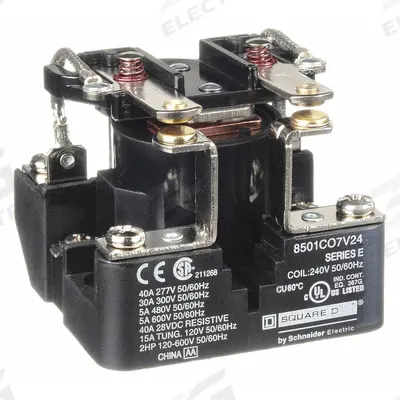 SCHNEIDER Open Power Relay: Surface Mounted, 30 A Current Rating, 240V AC, DPST-NO - Surface-Mounted Relays