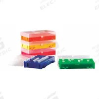 Tube Rack: 5 1/4 in Overall Wd, 2 1/8 in Overall Ht, 8 1/8 in Overall Lg, Polypropylene, Multicolor (MPN HS2344A). Key specifications — Material: Polypropylene; Mounting Location: Benchtop; Color: Multicolor; Product Type: Test Tube Rack; Total Holding Capacity: (12) Tubes (1.5 mL - Both Sides); Brand: HEATHROW SCIENTIFIC.