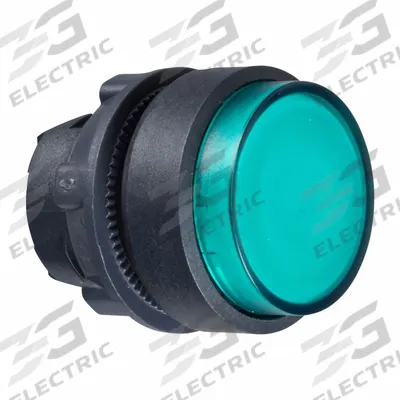 SCHNEIDER Extended Push Button: Green, 22 mm Mounting Size, Non-Metallic - Illuminated Extended-Length Push-Button Operators