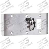 ACCURATE Door Strike Plate: Curved Lip, 5 5/8 in Lg, 4 3/4 in Wd, Chrome (MPN ADL-OEK-2 US26D). Key specifications — ADA Compliant: Yes; Product Type: Door Strike Plate; Brand: ACCURATE.