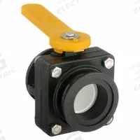 BANJO Manual Two-Way Ball Valve: 2 in, Polypropylene, Straight, Flange x Flange, Two-Piece, Lever (MPN MVS220CF). Key specifications — Brand: BANJO; Handle: Lever.