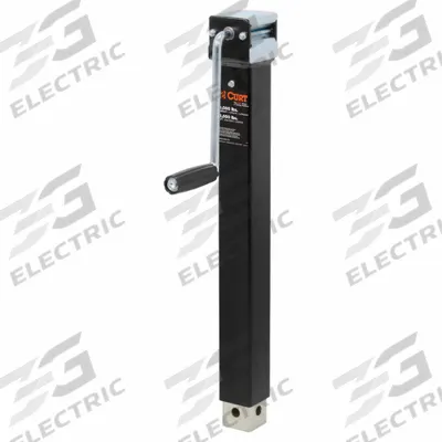 CURT Trailer Jack: Direct-Weld Square Jack, 5,000 lb Static Load Capacity, Sidewind - Trailer Jacks without Wheels