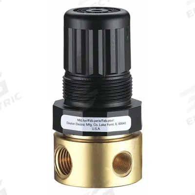 SPEEDAIRE Compressed Air Regulator: Brass, 1/4 in NPT, 15 cfm, 5 psi to 125 psi - Speedaire FRL Air Regulators