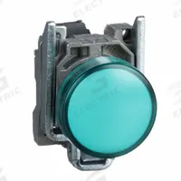 SCHNEIDER ELECTRIC Pilot Light: 22 mm Panel Mounting Size, Green, LED, XB4 Series (MPN XB4BVB3). Key specifications — Series: XB4; Brand: SCHNEIDER; Includes Push-To-Test: No Push-To-Test Included.