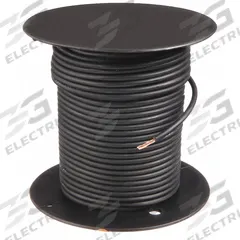 GROTE Primary Automotive Wire: GPT, 500 ft, 1 Conductor, 14 AWG, Black, 60 V Volt, SAE J1128 (MPN 87-7502). Key specifications — Brand: GROTE.