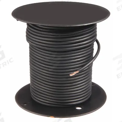 GROTE Primary Automotive Wire: GPT, 500 ft, 1 Conductor, 14 AWG, Black, 60 V Volt - PVC-Insulated General Purpose Primary Wires