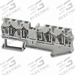 SCHNEIDER Terminal Block: DIN Rail Mounting Type, Spring Wire Termination, 4 Wire Terminals, 30 A (MPN NSYTRR44). Key specifications — Brand: SCHNEIDER; For Minimum Wire Size: 28 AWG; Wire Termination Style: Spring.