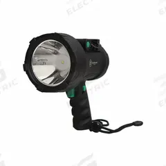 Spotlight: Rechargeable, 1,250 lm Max., 5 hr Run Time at Max. Brightness, 1,873 ft Max Beam, ABS (MPN KE-SL700R). Key specifications — Includes: Wall Charger; Brand: RAILHEAD GEAR; Battery Requirements - Broad: Includes Rechargeable.