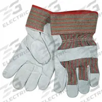 MCR SAFETY Leather Gloves: L ( 9 ), Std, Work Glove, Cowhide, Wing Thumb, Safety Cuff, Red, 12 PK (MPN 1205L). Key specifications — Brand: MCR SAFETY.