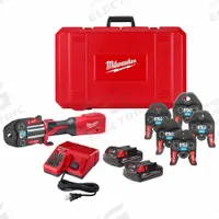 MILWAUKEE Cordless Press Tool Kit: M18™ REDLITHIUM™, Std, Inline, For 1/4 in to 7/8 in Pipe (MPN 2922-22M). Key specifications — attr518742: FORCE LOGIC™; attr525712: Streamline ACR 1/4 in, 3/8 in, 1/2 in, 5/8 in, 3/4 in, 7/8 in; attr518712: Charger.