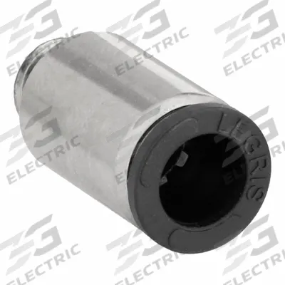 LEGRIS Push-Fit Adapter Fitting: 7 mm Pipe x 6 mm OD Size, Metric x Push-to-Connect - Nickel-Plated Brass Tube Fittings