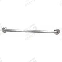 BRADLEY Wall Grab Bar: Straight, 24 in Lg, 1 1/4 in Dia, Stainless Steel, Textured, BRADLEY (MPN 8322-001240-GR). Key specifications — Brand: BRADLEY.