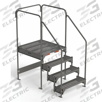 EGA Work Platform: 3 ft Platform Ht - Max, 34.6 in x 38.3 in, Steel - Configurable Single-Access Platforms