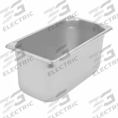 VOLLRATH Steam Table Pan: Third Size, Rectangular, 22 ga Gauge, 6.1 qt Capacity - Steam Table Pans