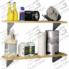 ARROW Shelving Kit: 1 in x 8 3/8 in x 35 3/4 in, Gray, Steel, 2 Shelves (MPN SS404). Key specifications — Compatible Brand and Series: Arrow; Brand: ARROW; Product Type: Shelving Kit; Material: Steel; Finish: Hot Dipped Galvanized; Includes Mounting Hardware: Yes.