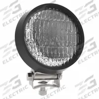 GROTE Vehicle Work Light: Round, Flood, Incandescent, Bracket, Blunt Cut Wires, Universal, Black (MPN 64931). Key specifications — Housing Color: Black; Brand: GROTE; Electrical Connection: Blunt Cut Wires; Installation Type: Removable.