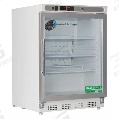 AMERICAN BIOTECH SUPPLY Lab Refrigerator: 4.6 cu ft, Undercounter, 1°C to 10°C - High Performance Lab Refrigerators