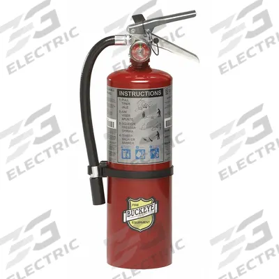 BUCKEYE Fire Extinguisher: 5 lb Extinguisher Capacity, 3A:40B:C - Class ABC Fire Extinguishers