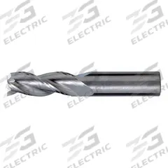 CLEVELAND Square End Mill: Carbide, 3 Flute, 3/8" Mill Dia, 2-1/2" LOC, 6" OAL (MPN C60630)