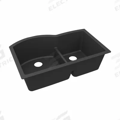 ELKAY Sink: 33 in Overall Lg, 22 in Overall Wd, 10 in Bowl Dp, 17 1/4 in Bowl Lg - Two-Bowl Counter-Mounted Kitchen & Bar Sinks without Faucets