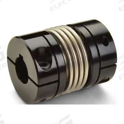 RULAND MANUFACTURING Bellows Coupling: 30 mm Bore Dia 1, 1 in Bore Dia 2 - Clamp-On Bellows Shaft Couplings for Keyed Shafts