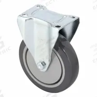 SHEPHERD CASTER Plate Caster: Rigid, Polyurethane, 5 in Wheel Dia, 1 1/4 in Wheel Wd, Light Duty (MPN PGR50120ZN-TPU33(GG)). Key specifications — Wheel/Tread Color: Gray; Brand: SHEPHERD CASTER; Roll Up: Rigid.
