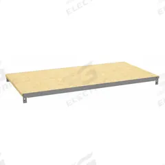 TENNSCO Shelf: 36 in x 18 in, 600 lb Load Capacity, Particleboard, Gray, Shelf (MPN ZAES-3618D). Key specifications — Decking Material: Particleboard; Includes: (2) Beams; Decking Finish: Unfinished; Shelf Configuration: Single Straight; Color: Gray; Frame Material: Steel; Brand: TENNSCO; Frame Finish: Zinc Plated.