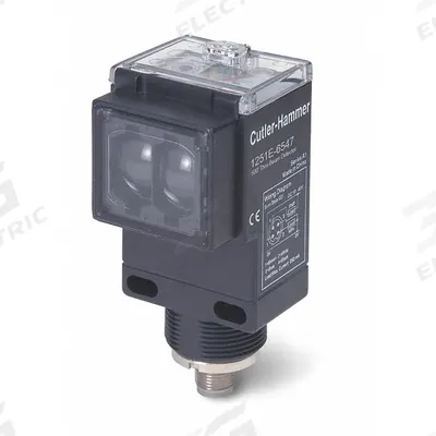 EATON Photoelectric Sensor Transmitter: Built-in Connector, 4 - Pin M12 Connector - Rectangular Receivers & Transmitters with Built-in Connectors