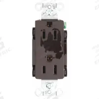 BRYANT Receptacle: Decorator Duplex, 5-15, Brown, 125V AC, 15 A, 2 Pole / 3 Wire (MPN DRS15)