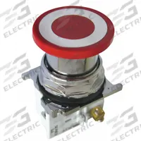 EATON Emergency Stop Push Button: Non-Illuminated, Mushroom Head Profile, Metallic, 30 mm, 2NC (MPN 10250T9B62-3X). Key specifications — Brand: EATON; Action: Maintained/Momentary; Series: 10250T; Push Button Material Type: Metallic.