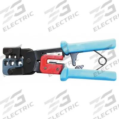 WESTWARD Crimper: For RJ-11/RJ-12/RJ-22/RJ-45, 9 in Overall Lg, Deluxe Cushion Grip - Modular Data Plug Crimpers
