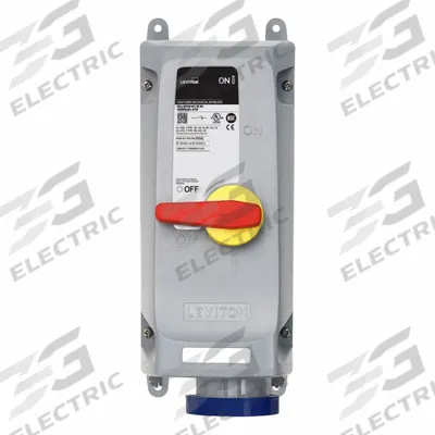 LEVITON Mechanical Interlock: 240V AC, Three Phase, 60 A, 3 Pole - Washdown-Rated Interlocks