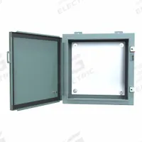 HAMMOND Electrical Enclosure: Steel, 16 in x 16 in x 6 in, NEMA 12/13, w/Panel, Solid Cover, Hinged (MPN 1418G6). Key specifications — Brand: HAMMOND; Closure Method: Clamps; Knockouts: Not Included.