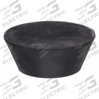 Stopper: SBR Rubber, 16 Stopper Size, 90 mm Bottom Dia, 127 mm Top Dia, 50 mm Overall Ht, Black (MPN 16-1H). Key specifications — Standards: ASTM D2000; Brand: APPROVED VENDOR; Color: Black; Stopper Size: 16; Material: SBR Rubber.