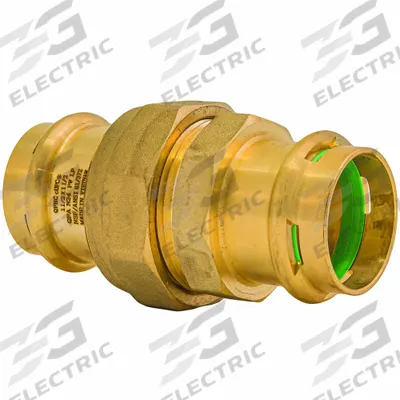 QUICKFITTING SUREPRESS Crimp Union Fitting: 1 1/2 in CTS x 1 1/2 in CTS size - Plumbing Copper & Bronze Press Tube Fittings with Seal Window
