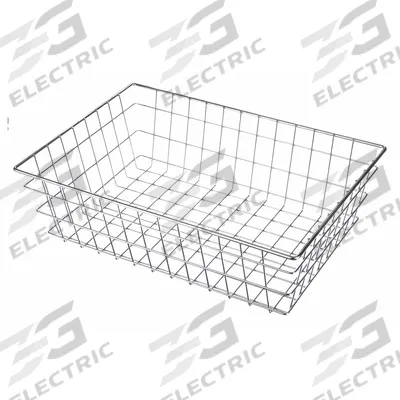 MARLIN STEEL WIRE Storage Basket: Steel, Chrome-Plated, Silver, 16 in Overall Wd (MPN 152-12) - Machining
