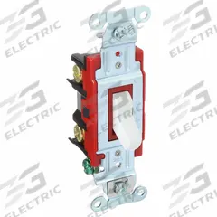 BRYANT Wall Switch: Toggle Switch, Double Pole, Maintained, White, 120/277V AC, 20 A (MPN 4902BW). Key specifications — Illuminated: No; Voltage Rating: 120/277V AC.