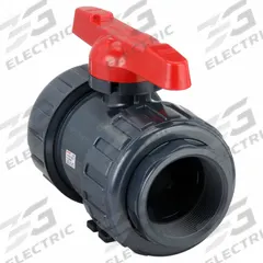 ASAHI Manual Two-Way Ball Valve: 3 in, PVC, Straight, 150 psi Max. Pressure (CWP), One-Piece, Tee (MPN 1603030). Key specifications — Brand: ASAHI; Handle: Tee.