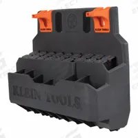 KLEIN TOOLS Hard Tool Storage Module: 4 5/8 in W x 11 3/16 in H, Black/Gray/Orange, Plastic (MPN BC501S). Key specifications — attr1118525: KLEIN TOOLS; attr1125037: Black; attr1125045: Tool Bucket Apron; attr1125041: Plastic.
