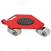 GKS-PERFEKT Machine Roller: 2,200 lb, 3 7/8 in Deck Ht, 20 in L x 20 in W, (3) Swivel, Fixed, Red (MPN 6-11456). Key specifications — Top Plate Surface: Rubber Padded; Includes: Handle; Brand: GKS-PERFEKT; Color: Red.