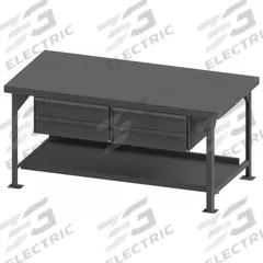 DURHAM MFG Workbench: Fixed Ht, Steel, 72 in x 36 in, 12,000 lb Overall Load Capacity, Gray (MPN HDWB36724DR95). Key specifications — Brand: DURHAM MFG.