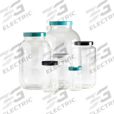 APPROVED VENDOR Sampling Bottle: 240 mL, 58-400, Colorless, Visible Particulate - Clear Wide Mouth Round Glass Lab Bottles