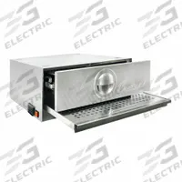 CRETORS Hot Dog Bun Warmer/Steamer: 1 Drawers, 19 in Overall Dp, 10 in Overall Ht, 2.1 A Current (MPN HB24ADF-X). Key specifications — attr434304: HB24ADF-X; attr434337: 120V AC; attr527469: 30 Buns.