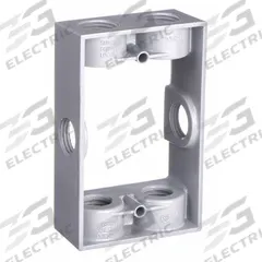 BELL Electrical Box: Aluminum, Rectangular, 1 Gangs, 1/2 in Hub Size, 9.5 cu in Capacity, Gray (MPN 5400-0). Key specifications — Color: Gray; Brand: BELL.