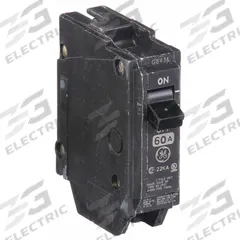 GE Miniature Circuit Breaker: THHQL, 60 A, 120/240V AC, Single Phase, 22kA at 120/240V AC, 1 Poles (MPN THHQL1160). Key specifications — Amps: 60 A; AC Voltage Rating: 120/240V AC; Phase: Single; Max. AIR Rating: 22kA at 120/240V AC; For Use With: Power Mark Gold Load Centers and AQ Lighting Panels.